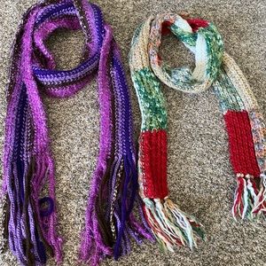 Two knit scarfs